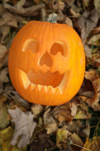 Close-up of pumpkin with pumpkins during autumn