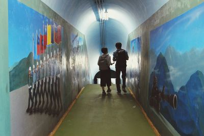 People in tunnel