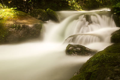 Scenic view of waterfall