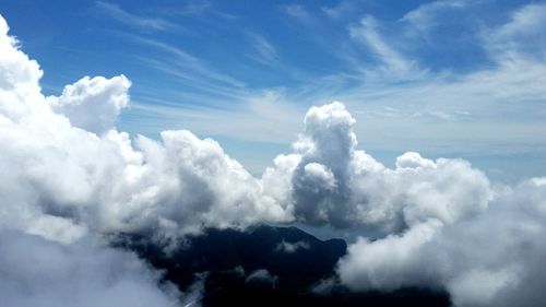 Low angle view of cloudy sky