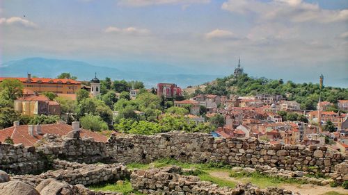 View of old town against sky