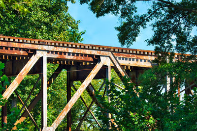 Low angle view of bridge against sky