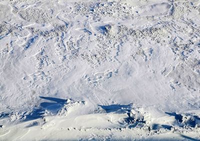 Full frame shot of snow covered landscape