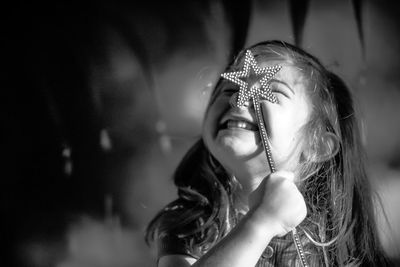 Portrait of girl wearing hat