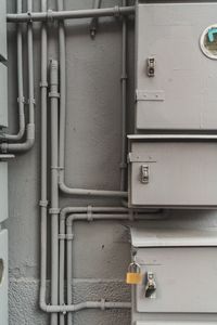 Close-up of metal door
