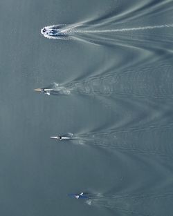 High angle view of sea