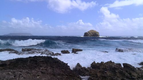 Scenic view of sea against sky