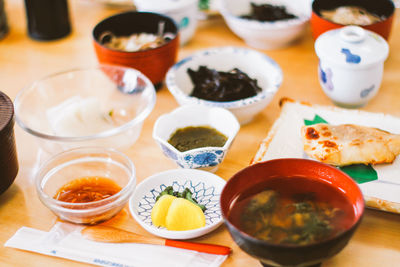 Close-up of served food