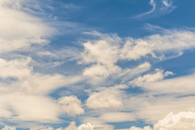 Soft white clouds and blue sky