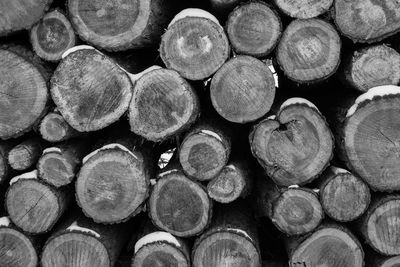 Full frame shot of logs