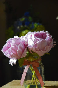 Close-up of pink rose bouquet