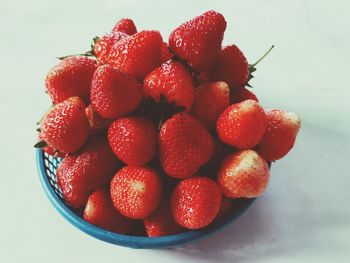 Close-up of strawberries in bowl