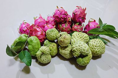 Close-up of flowers and leaves