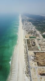 High angle view of beach