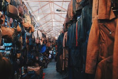 Group of people at market stall