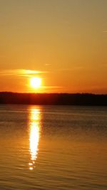 Scenic view of sunset over sea