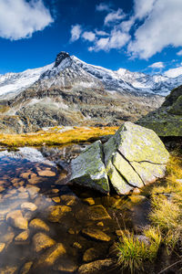 Scenic view of mountain against sky