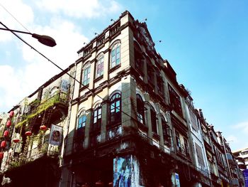 Low angle view of building against sky