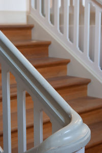 High angle view of staircase in building