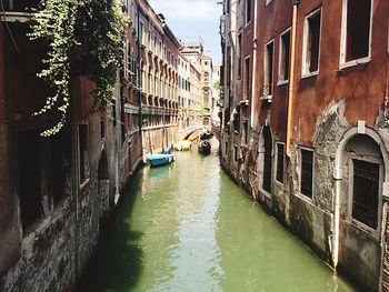 Canal passing through city