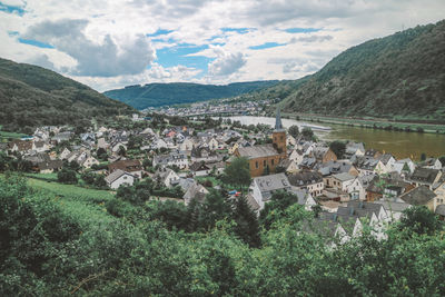 Panoramic shot of townscape against sky