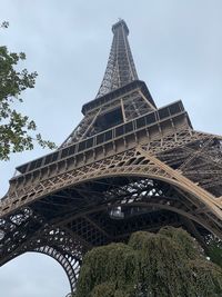 Low angle view of arch tower against sky