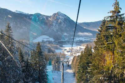 Scenic view of snowcapped mountains