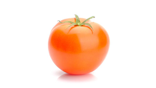 Close-up of apple against white background