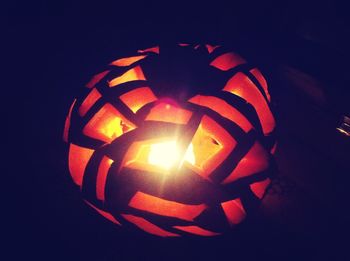 Close-up of illuminated light