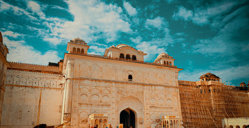 Low angle view of historical building against sky