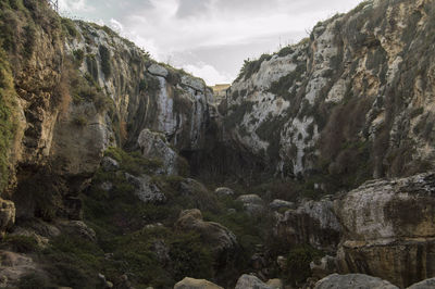 Scenic view of rocky mountains