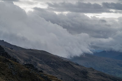 Low angle view of mountains against sky
