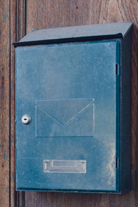 Directly above shot of blue metal grate