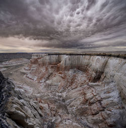 Massive landscape coal mine canyon on navajo reservation in ariz