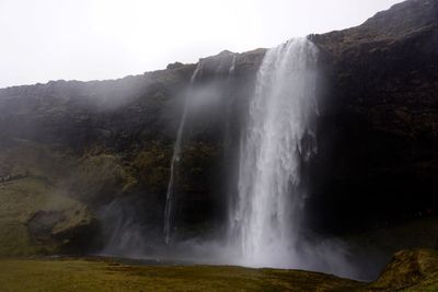 Scenic view of waterfall