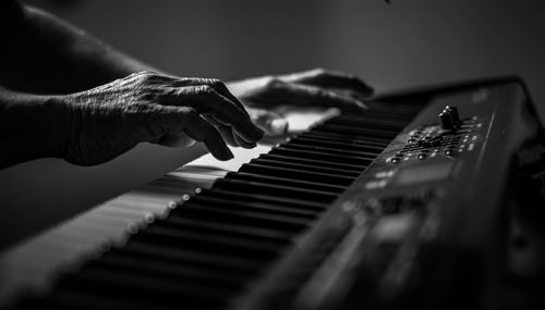 Close-up of piano