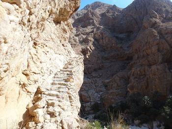 View of rock formations