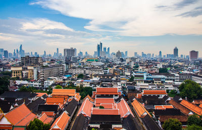 View to the cityscape of bangkok thailand southeast asia