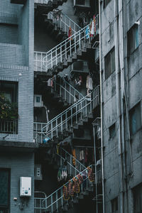 Low angle view of buildings in city