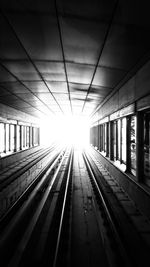 Train at railroad station platform