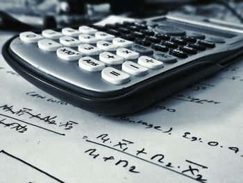 Close-up of text on book