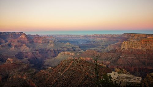 Scenic view of landscape during sunset