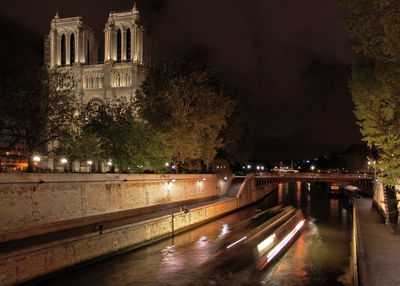 Illuminated city at night