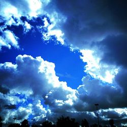 Low angle view of cloudy sky