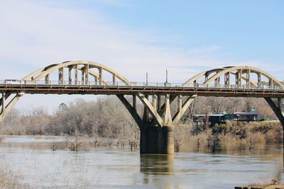 Bridge over river against sky