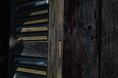 Full frame shot of old metal door