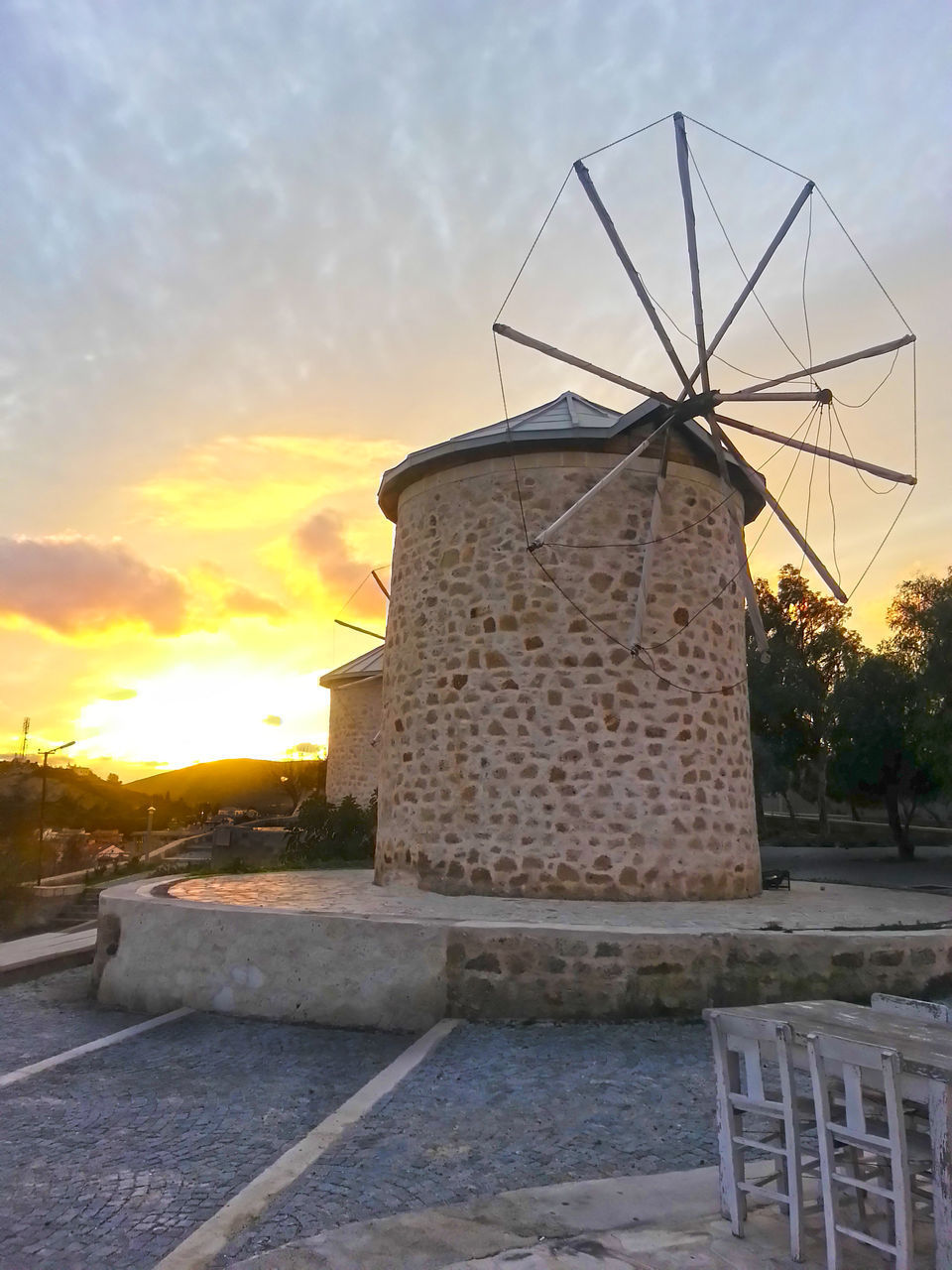 TRADITIONAL WINDMILL AT SUNSET