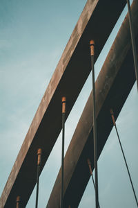 Low angle view of bridge against sky