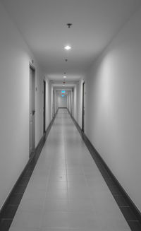 Empty corridor in building