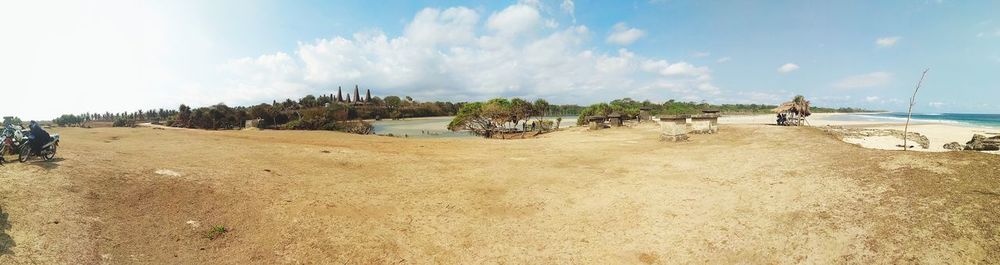 Panoramic view of beach against sky